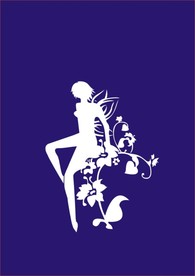 坐在花上的女子