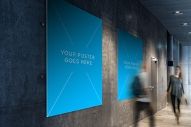墙面海报样机