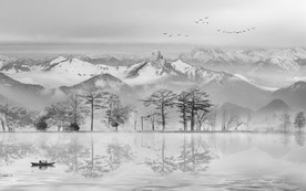 中式高清山水画 TIF分层