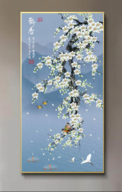 原创玄关梅花花鸟家和富贵装饰画