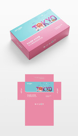 矢量风景包装盒设计图片