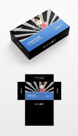 矢量风景包装盒设计图片