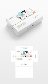 矢量风景包装盒设计图片