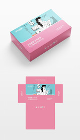 矢量风景包装盒设计图片