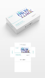 矢量风景包装盒设计图片