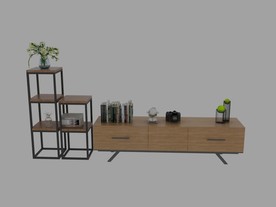 电视书架3d模型