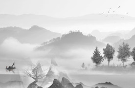 高档新品水墨壁画 TIF分层