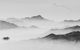 简约高档水墨画 TIF分层