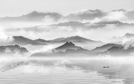 现代意境水墨画 TIF分层画