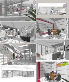 化妆品展厅模型