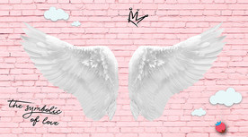 网红羽毛背景墙