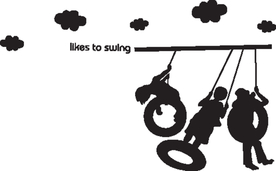 幸福的秋千 矢量硅藻泥