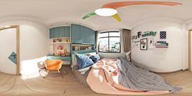 书房儿童房全景图