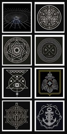 几何烫钻创意抽象图案