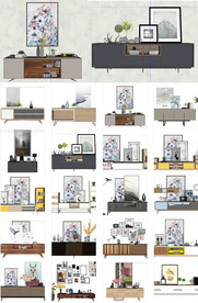 北欧电视柜模型