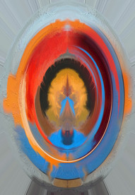 抽象彩色圆形空间玄关