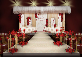 香槟色系婚礼仪式区