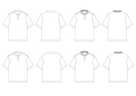 一片领POLO衫T恤模板素材