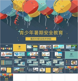 青少年暑期安全主题ppt课件