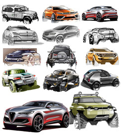 矢量手绘越野机车系列