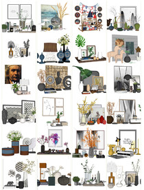 北欧陈设品SU模型