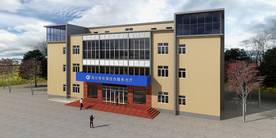 社保经办服务大厅外墙效果图