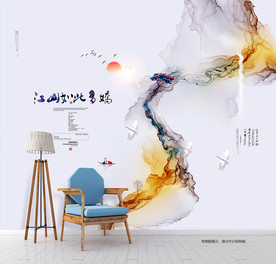 新中式装饰画 写意山水画