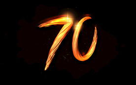 国庆70周年创意艺术字体