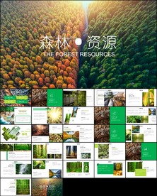 森林植树造林林业木材ppt模板