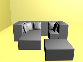 室内模型 沙发模型 欧式客厅