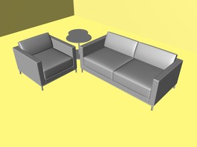 室内模型 沙发模型 欧式客厅