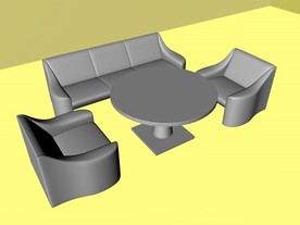 室内模型 沙发模型 欧式客厅
