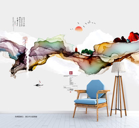 新中式 山水画 写意画 装饰画