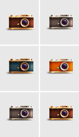 单反数码相机矢量素材