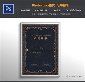 花纹框架授权书