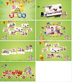 通用活泼可爱成长档案PPT