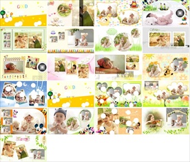 通用活泼可爱成长档案PPT