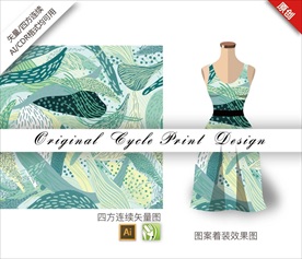 矢量抽象色块四方连续