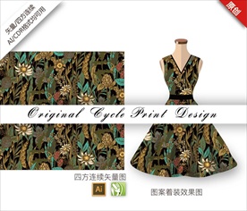 矢量荷兰菊四方连续