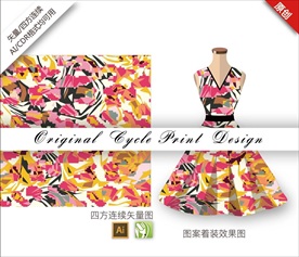 矢量抽象马赛克四方连续