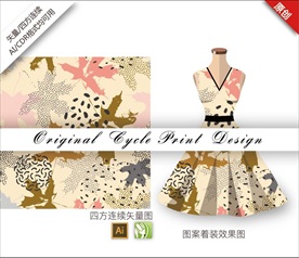 矢量抽象枫叶四方连续