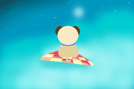 蓝色卡通背景图片