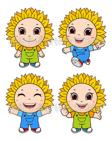 卡通向日葵童装版2019