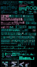 cad家具立面平面图