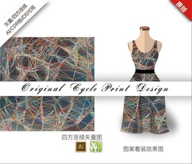 矢量抽象线条四方连续