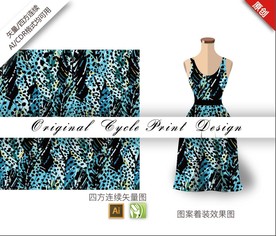 矢量羽毛插画四方连续