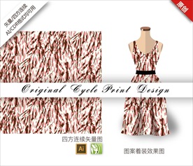 矢量剪影竹叶四方连续