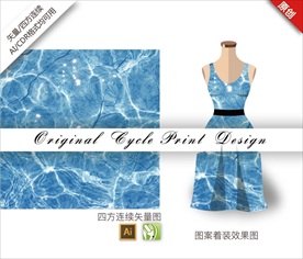 矢量唯美水四方连续