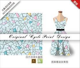 矢量简约几何四方连续