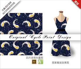 矢量抽象腰果花四方连续